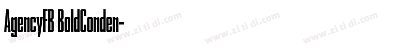 AgencyFB BoldConden字体转换